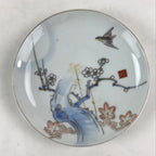 Antique Japanese Koimari Imari Plate Plum Blossom Nightingale Kozara Gold PY374