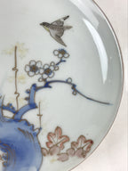 Antique Japanese Koimari Imari Plate Plum Blossom Nightingale Kozara Gold PY375
