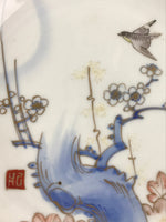 Antique Japanese Koimari Imari Plate Plum Blossom Nightingale Kozara Gold PY375