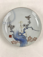 Antique Japanese Koimari Imari Plate Plum Blossom Nightingale Kozara Gold PY375