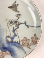 Antique Japanese Koimari Imari Plate Plum Blossom Nightingale Kozara Gold PY376