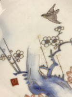 Antique Japanese Koimari Imari Plate Plum Blossom Nightingale Kozara Gold PY376