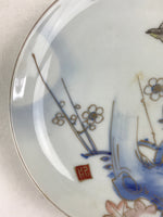 Antique Japanese Koimari Imari Plate Plum Blossom Nightingale Kozara Gold PY376