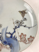 Antique Japanese Koimari Imari Plate Plum Blossom Nightingale Kozara Gold PY377