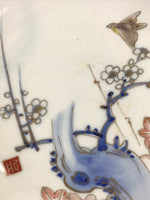 Antique Japanese Koimari Imari Plate Plum Blossom Nightingale Kozara Gold PY377