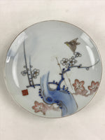 Antique Japanese Koimari Imari Plate Plum Blossom Nightingale Kozara Gold PY377