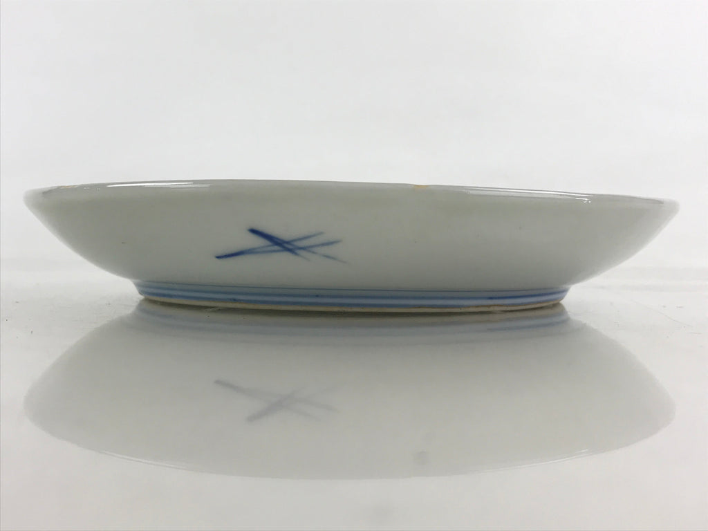 Antique Japanese Koimari Imari Plate Plum Blossom Nightingale Kozara Gold PY377
