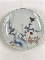 Antique Japanese Koimari Imari Plate Plum Blossom Nightingale Kozara Gold PY378