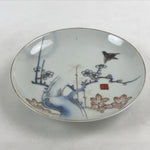 Antique Japanese Koimari Imari Plate Plum Blossom Nightingale Kozara Gold PY378