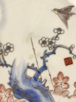 Antique Japanese Koimari Imari Plate Plum Blossom Nightingale Kozara Gold PY379