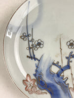 Antique Japanese Koimari Imari Plate Plum Blossom Nightingale Kozara Gold PY379