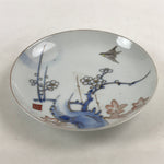 Antique Japanese Koimari Imari Plate Plum Blossom Nightingale Kozara Gold PY380