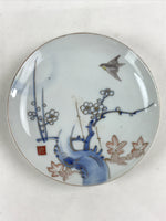 Antique Japanese Koimari Imari Plate Plum Blossom Nightingale Kozara Gold PY380