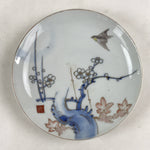 Antique Japanese Koimari Imari Plate Plum Blossom Nightingale Kozara Gold PY380