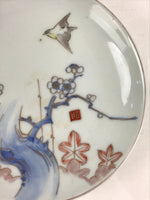 Antique Japanese Koimari Imari Plate Plum Blossom Nightingale Kozara Gold PY381