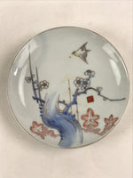 Antique Japanese Koimari Imari Plate Plum Blossom Nightingale Kozara Gold PY381