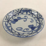 Antique Japanese Koimari Porcelain Plate Blue Sometsuke Flower Bird Kozara PY347