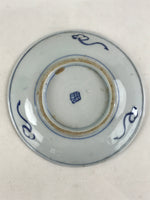 Antique Japanese Koimari Porcelain Plate Blue Sometsuke Flower Bird Kozara PY347