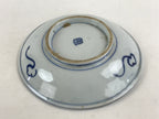Antique Japanese Koimari Porcelain Plate Blue Sometsuke Flower Bird Kozara PY347