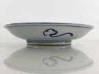 Antique Japanese Koimari Porcelain Plate Blue Sometsuke Flower Bird Kozara PY347