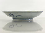 Antique Japanese Koimari Porcelain Plate Blue Sometsuke Flower Bird Kozara PY347