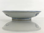 Antique Japanese Koimari Porcelain Plate Blue Sometsuke Flower Bird Kozara PY347