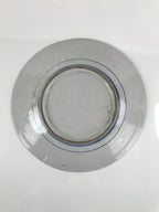 Antique Japanese Kutani Koimari Porcelain Round Plate Peony Red Blue Green PY818