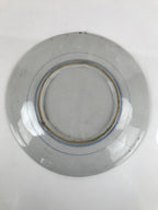 Antique Japanese Kutani Koimari Porcelain Round Plate Peony Red Blue Green PY819