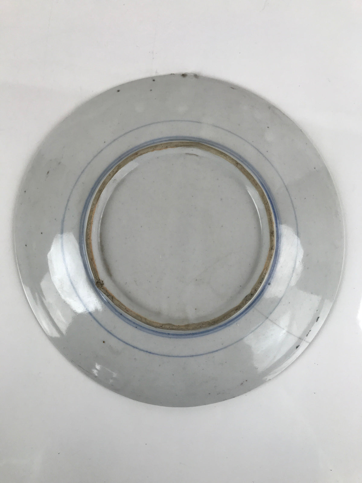 Antique Japanese Kutani Koimari Porcelain Round Plate Peony Red Blue Green PY819
