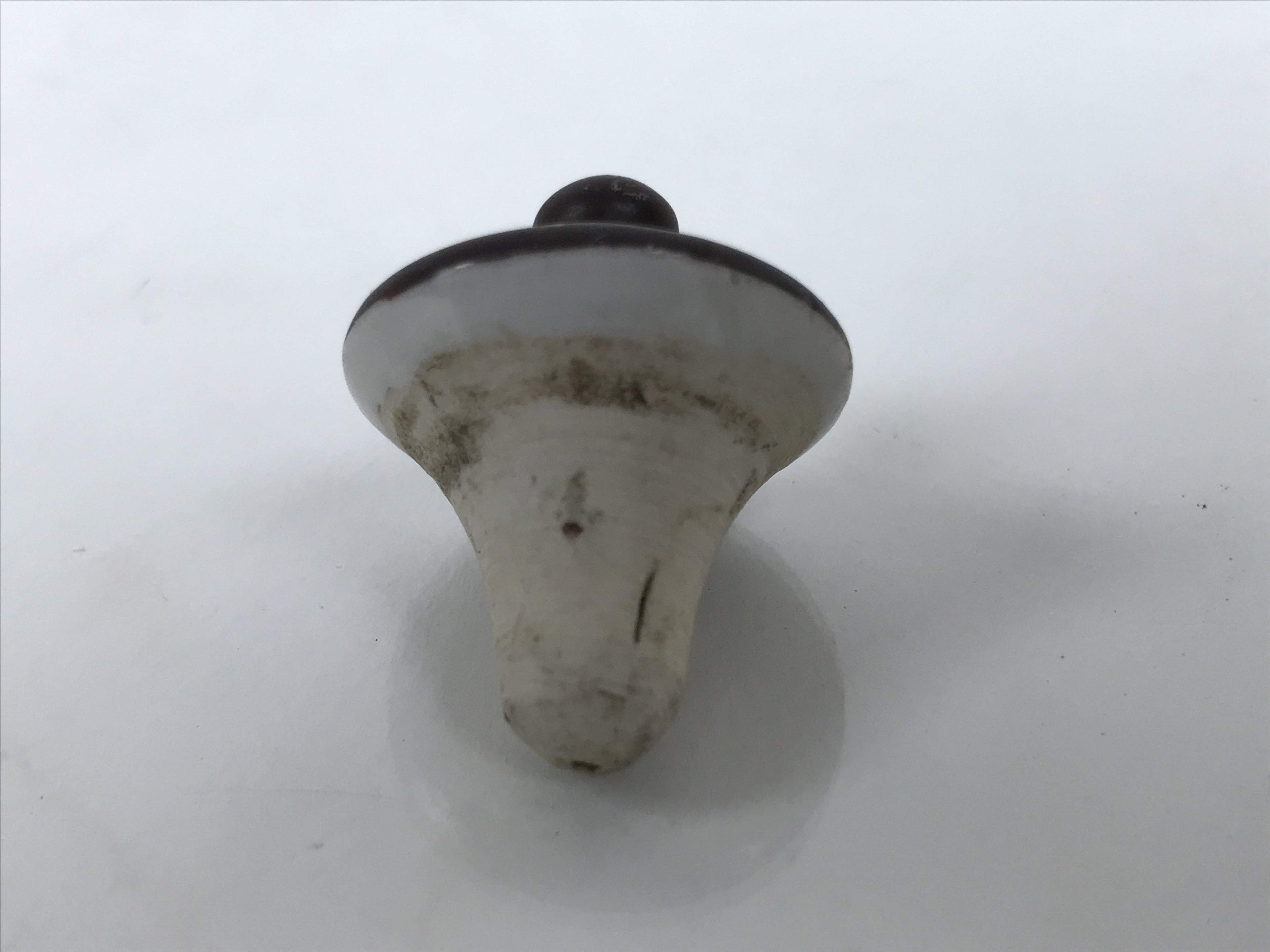 Antique Japanese Kutani Porcelain Lidded Sake Bottle Tokkuri Ebisu Daikoku TS895