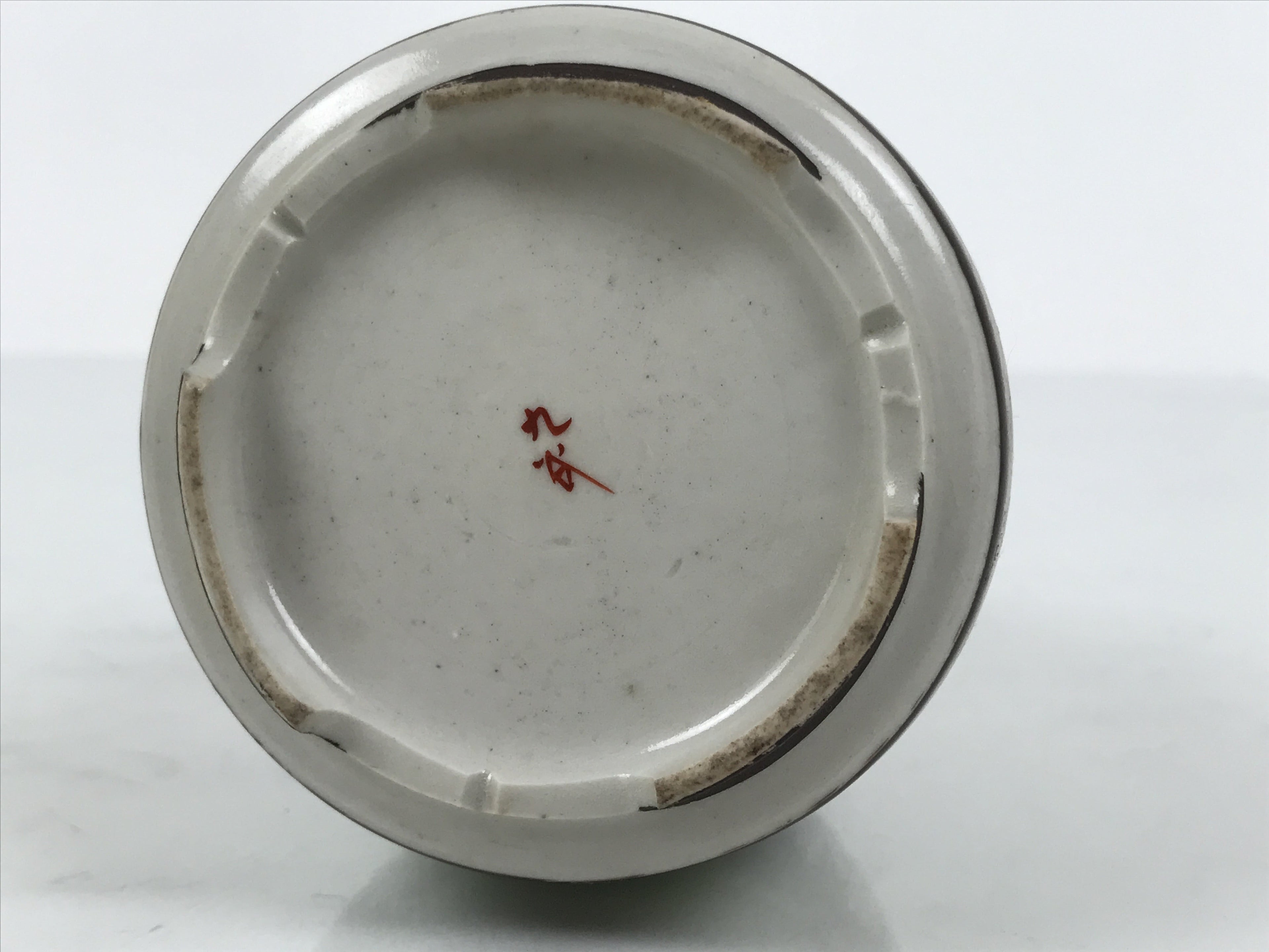 Antique Japanese Kutani Porcelain Lidded Sake Bottle Tokkuri Ebisu Daikoku TS896