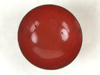 Antique Japanese Lacquer Lidded Bowl Wood Nimonowan Makie Chrysanthemum Red LB81