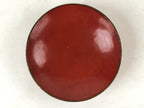 Antique Japanese Lacquer Lidded Bowl Wood Nimonowan Makie Chrysanthemum Red LB84