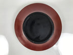 Antique Japanese Lacquer Wood Lidded Large Bowl Makie Gold Red Plum Crane L611