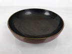 Antique Japanese Lacquer Wood Lidded Large Bowl Makie Gold Red Plum Crane L611