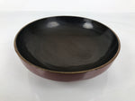 Antique Japanese Lacquer Wood Lidded Large Bowl Makie Gold Red Plum Crane L611