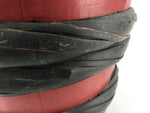 Antique Japanese Lacquer Wood Tsunodaru Celebration Sake Barrel Cask Red BK23