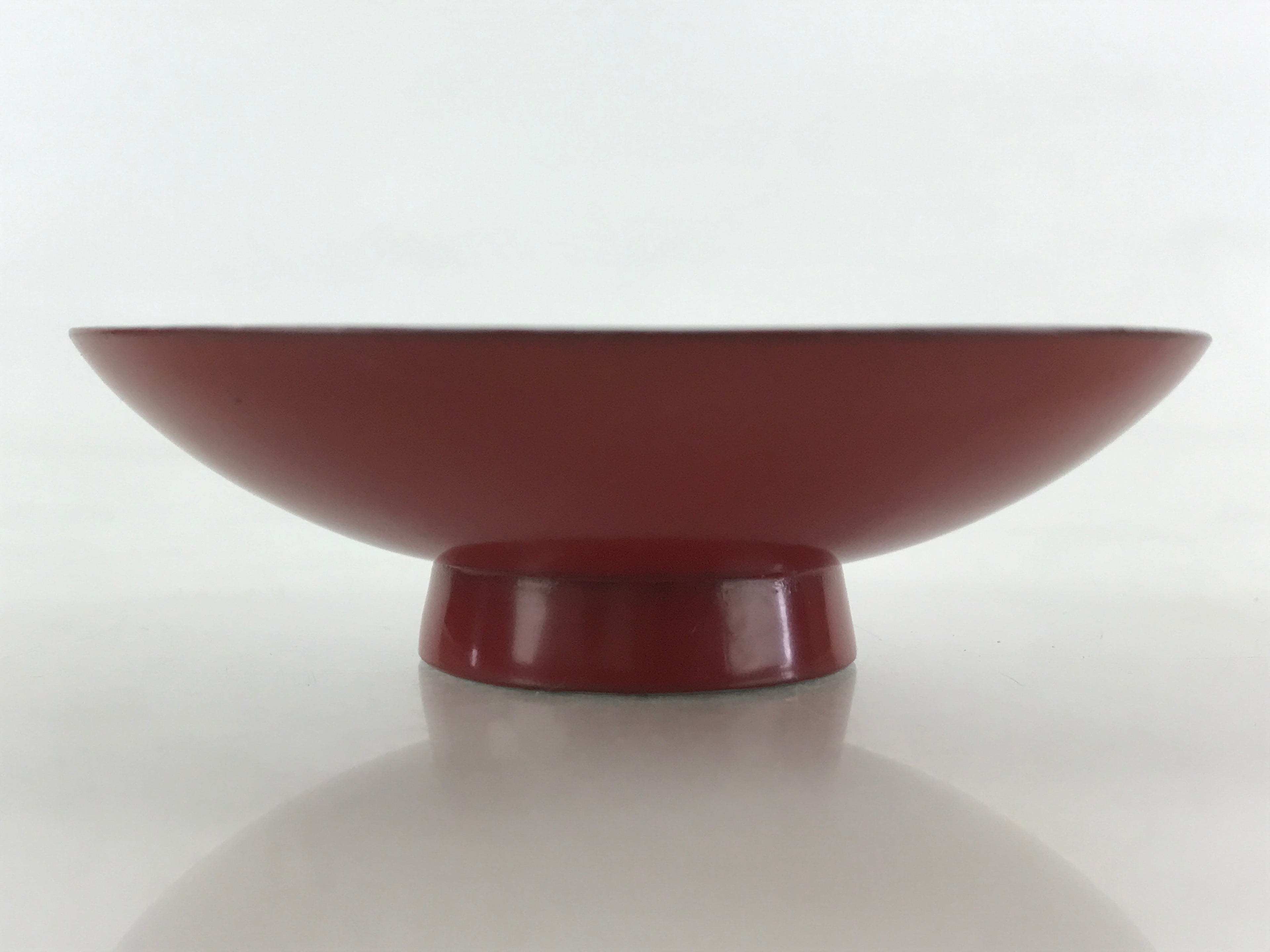 Antique Japanese Lacquered Sake Cup Sakazuki Red 2 Cranes Guinomi Ochoko G79