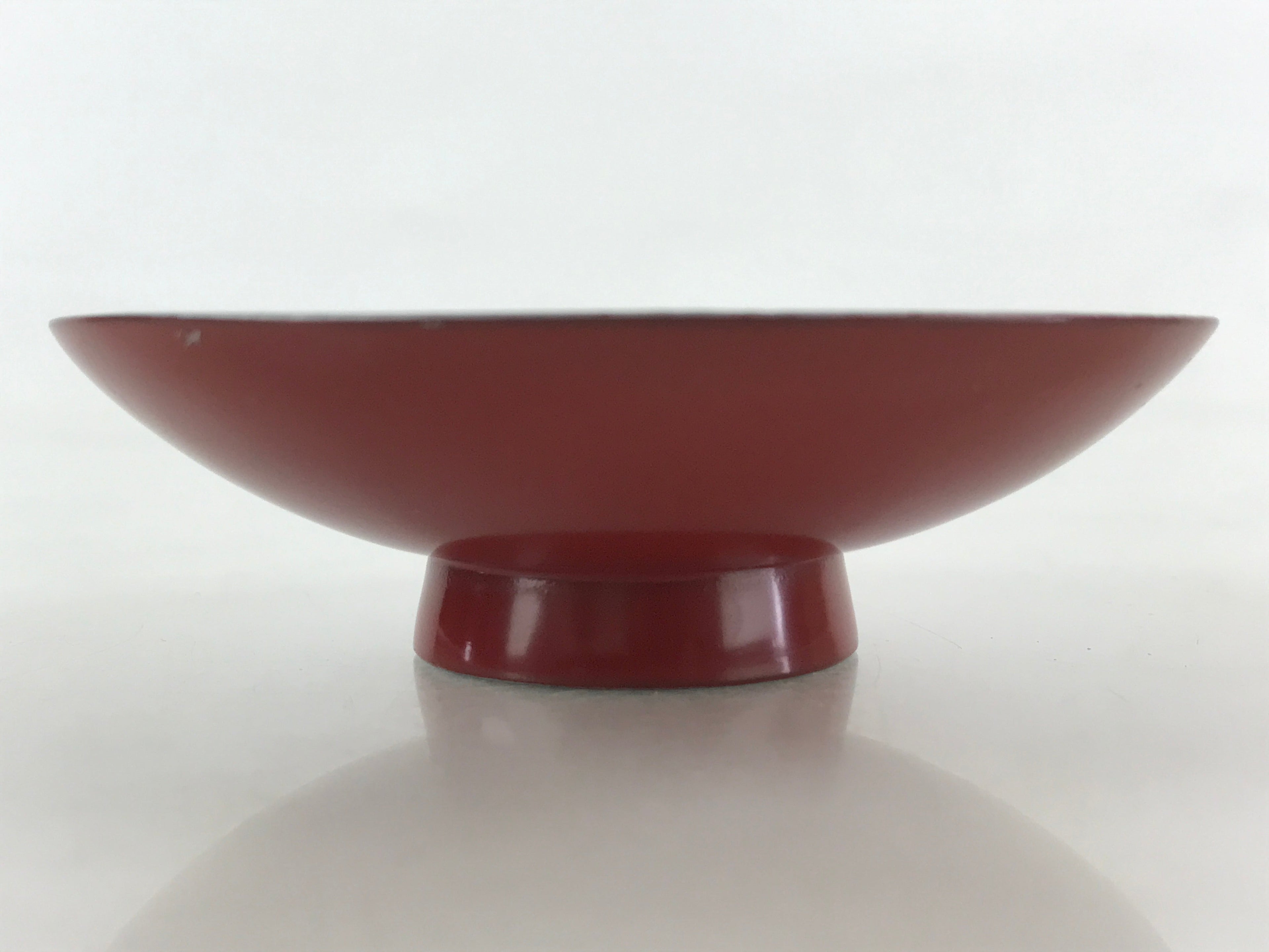 Antique Japanese Lacquered Sake Cup Sakazuki Red 2 Cranes Guinomi Ochoko G79
