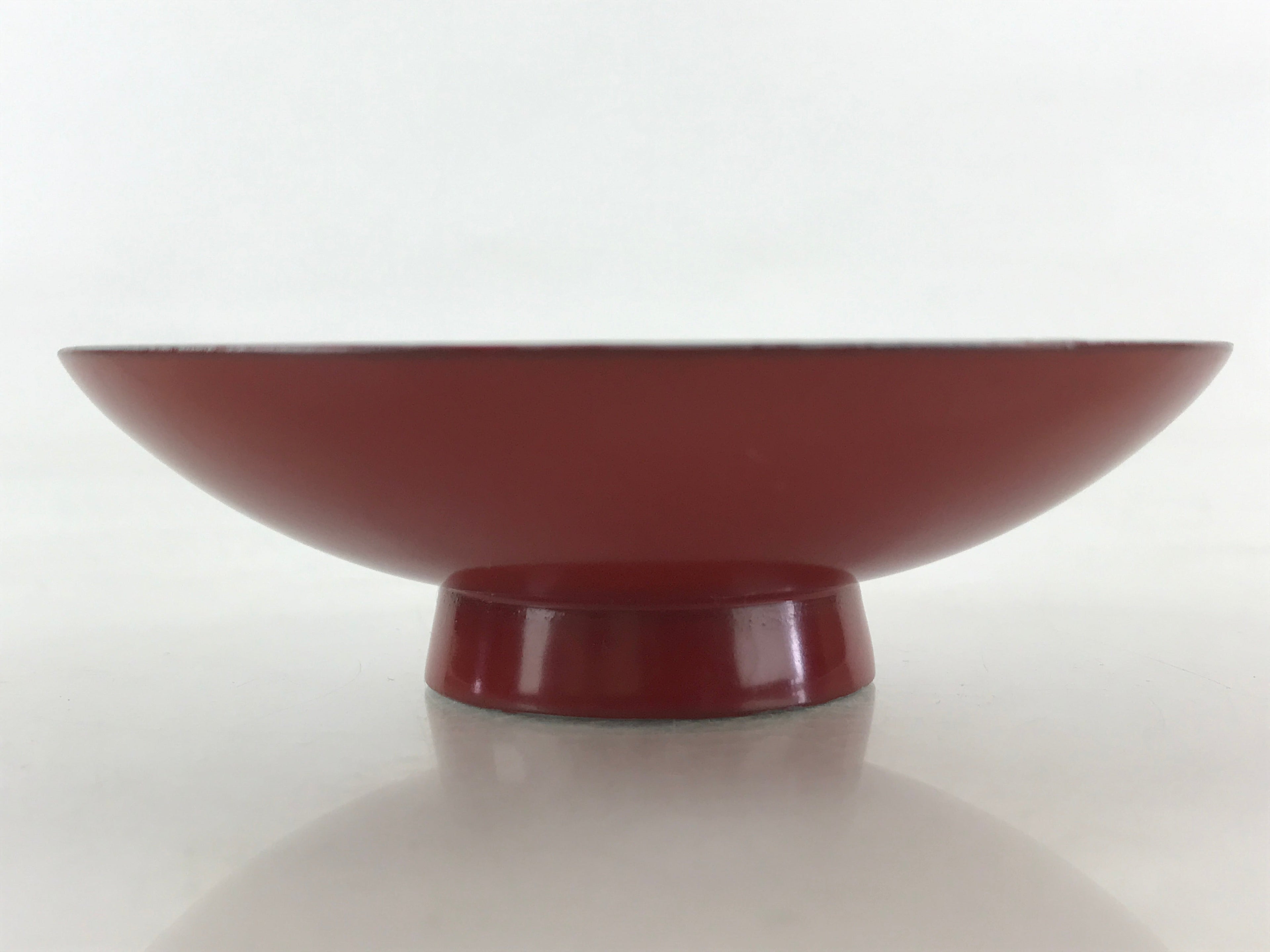 Antique Japanese Lacquered Sake Cup Sakazuki Red 2 Cranes Guinomi Ochoko G79