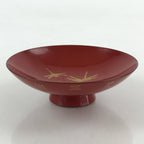 Antique Japanese Lacquered Sake Cup Sakazuki Red Japanese Army Dragon Fly G82