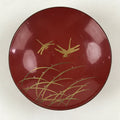 Antique Japanese Lacquered Sake Cup Sakazuki Red Japanese Army Dragon Fly G82