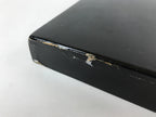 Antique Japanese Lacquered Wooden Big Storage Box With Lid Black Red L69