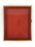 Antique Japanese Lacquered Wooden Big Storage Box With Lid Black Red L69
