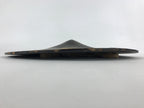 Antique Japanese Lacquered Wooden Hat Jingasa Samurai Hat Hinomaru Crest JK605
