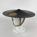 Antique Japanese Lacquered Wooden Hat Jingasa Samurai Hat Hinomaru Crest JK605