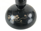 Antique Japanese Lacquered Wooden Makie Serving Table Takatsuki Crane Gold L100