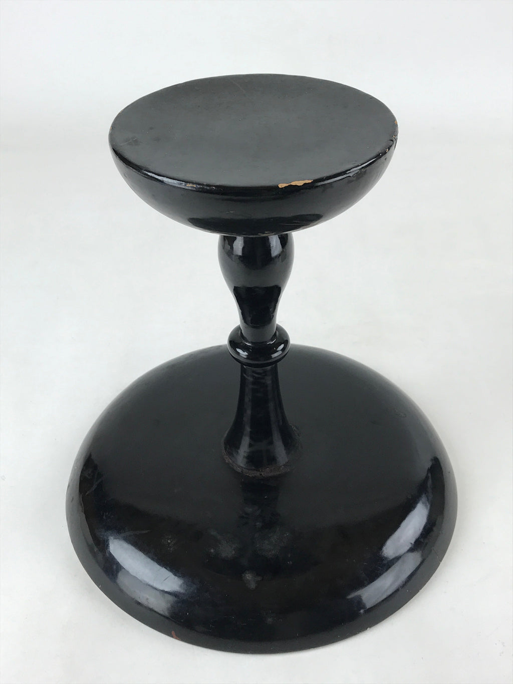 Antique Japanese Lacquered Wooden Makie Serving Table Takatsuki Crane Gold L100