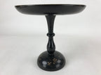 Antique Japanese Lacquered Wooden Makie Serving Table Takatsuki Crane Gold L100