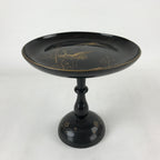 Antique Japanese Lacquered Wooden Makie Serving Table Takatsuki Crane Gold L100